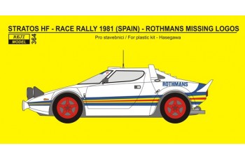 Decal – Lancia Stratos HF - 1981 Race Rally - Rothmans logos 1/24